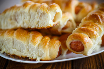 sausage baked in dough