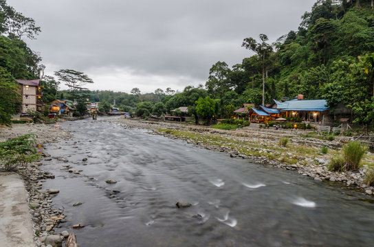The village of Bukit Lawang in Sumatra, Indonesia