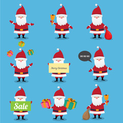 Santa Claus collection. vector illustration
