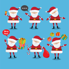 Santa Claus collection. vector illustration