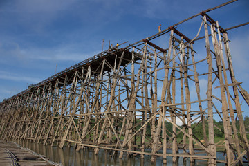 Fototapeta na wymiar wood bridges
