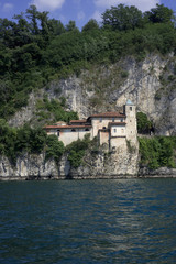 Fototapeta na wymiar Monastery of Santa Caterina, by Lake Maggiore, Italy