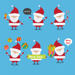 Santa Claus collection. vector illustration