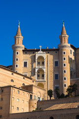 Fototapeta na wymiar Facciata del palazzo ducale di Urbino