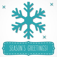 Snowflake frame and Season's greetings © Mara Fribus