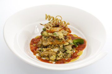 Avacado and cous cous with tomato relish