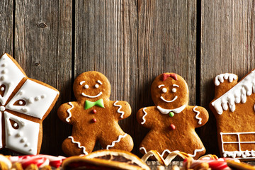 Christmas homemade gingerbread cookies