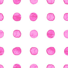 Seamless watercolor dots pattern