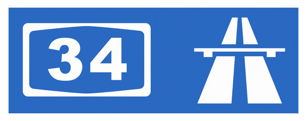 A34-Symbol mit Reflektierung