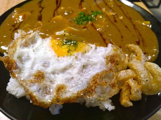  curry rice pork with egg