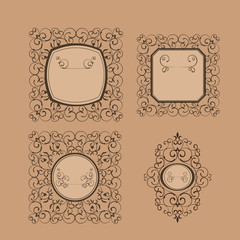 Floral elegant vintage label decor