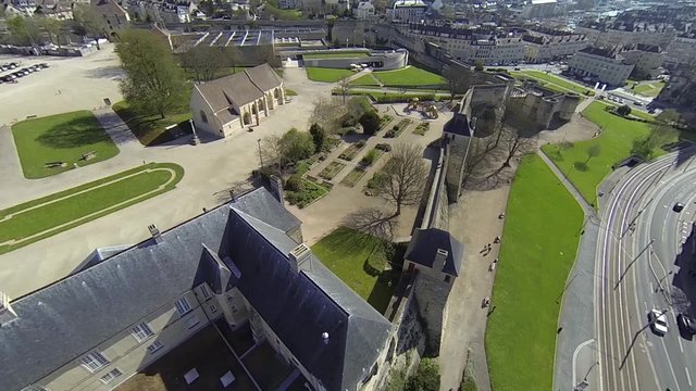 Château Guillaume de Normandie,Caen,vue aérienne