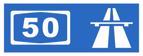 A50-Symbol mit Reflektierung