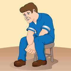 Sad official clipart crestfallen depression