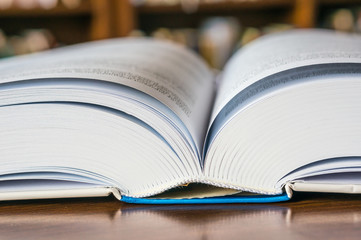 Open book on the table