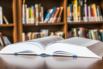 Open book on the table