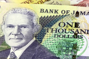 Fototapeta na wymiar Jamaica currency - Banking and economic stability concept