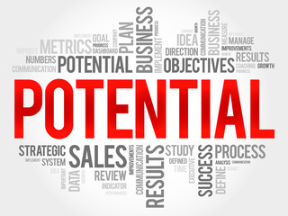 Potential word cloud, business concept