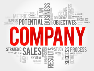 Company word cloud, business concept