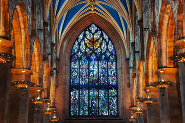Fototapeta premium Interiors of St Giles Cathedral in Edinburgh
