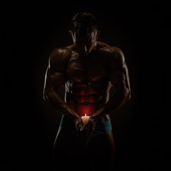 Muscles and candle