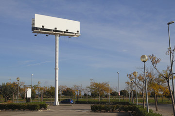 Fototapeta na wymiar Billboard in a car park