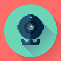 Flat Webcam Icon - Simple vector illustration