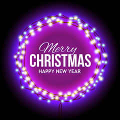 Congratulation to Christmas with lights