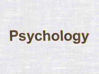 Health concept: Psychology on fabric texture background