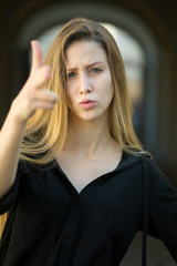 Fototapeta premium Woman with long hair