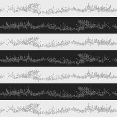 Seamless background with herbal motif