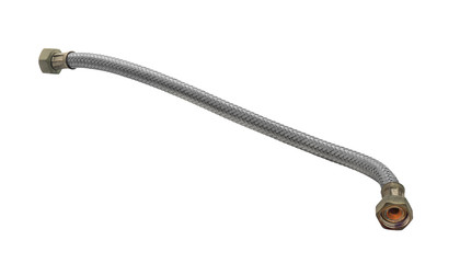 Inlet hose/Old inlet hose on white background.