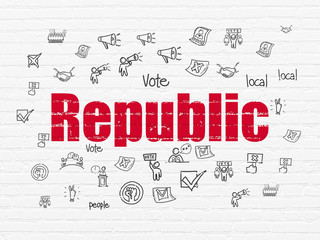Politics concept: Republic on wall background