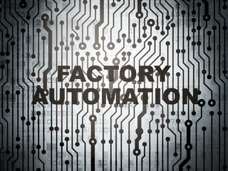Manufacuring concept: circuit board with Factory Automation