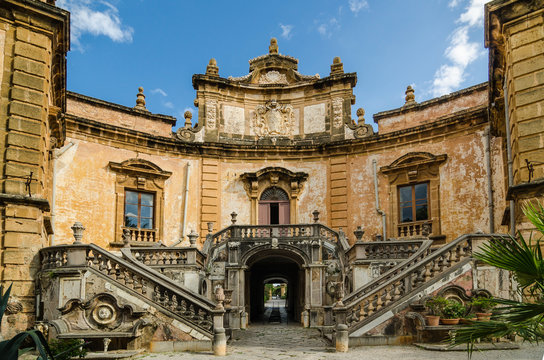 The Villa Palagonia is a patrician villa in Bagheria, 15 km from Palermo, in Sicily, southern Italy. Villa is one of the earliest examples of Sicilian Baroque.