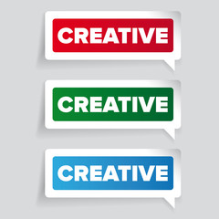 Creative label vector set