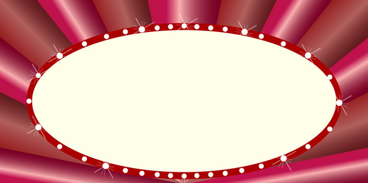 Oval Cinema Style Marquee