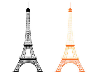 Fototapeta na wymiar Eiffel tower - famous monument in Paris, France