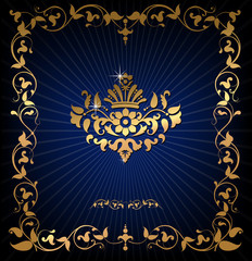 Gold floral frame