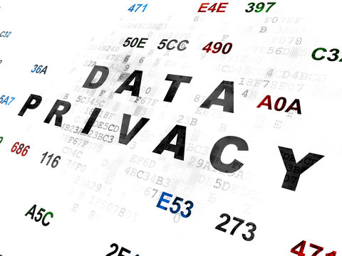 Safety concept: Data Privacy on Digital background