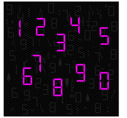 Набор цифр на черном фоне