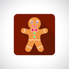 Christmas Gingerbread Cookie icon. 