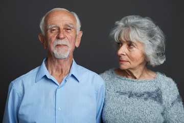 Studio Portrait Of Senior Couple