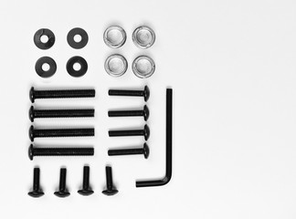 Metallic background with screwbolts