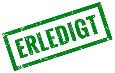 Grunge Stempel gr&uuml;n erledigt