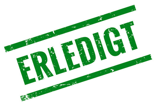 Grunge Stempel gr&uuml;n erledigt
