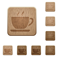 Coffee wooden buttons