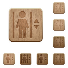 Elevator wooden buttons