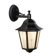 Retro style street lamp isolated