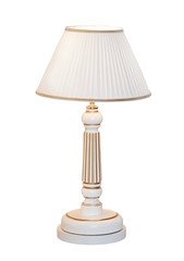 White table lamp isolated